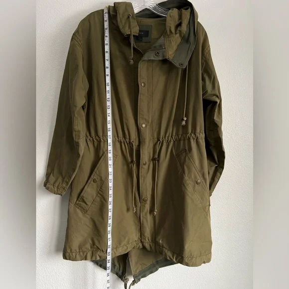 J.Crew Oversized Fishtail Anorak Utility Jacket Military Olive Green Size XS - Picture 5 of 9